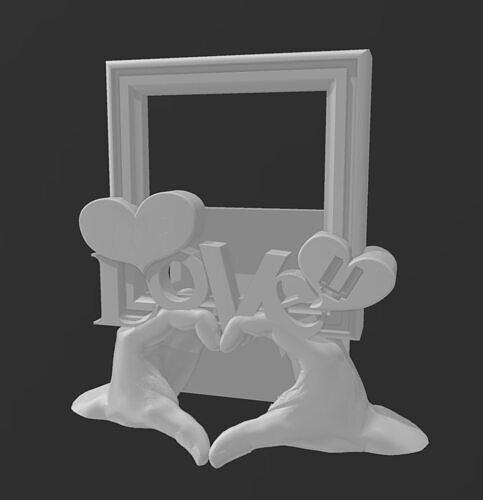 Love hands photo backet 3D print model