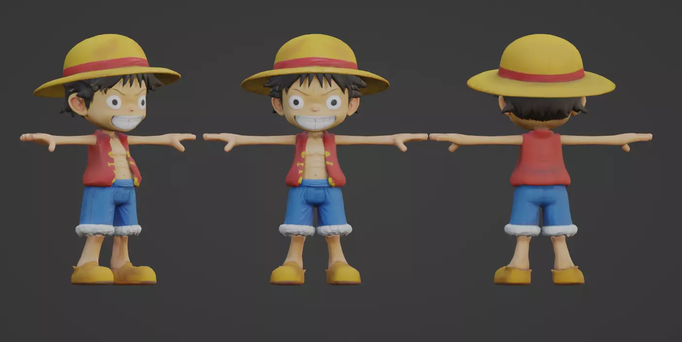 Stylized Pirate Boy Rigged 3D Character 3D print model