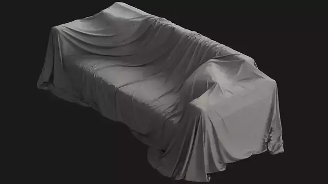 Covered Modern Sofa 01