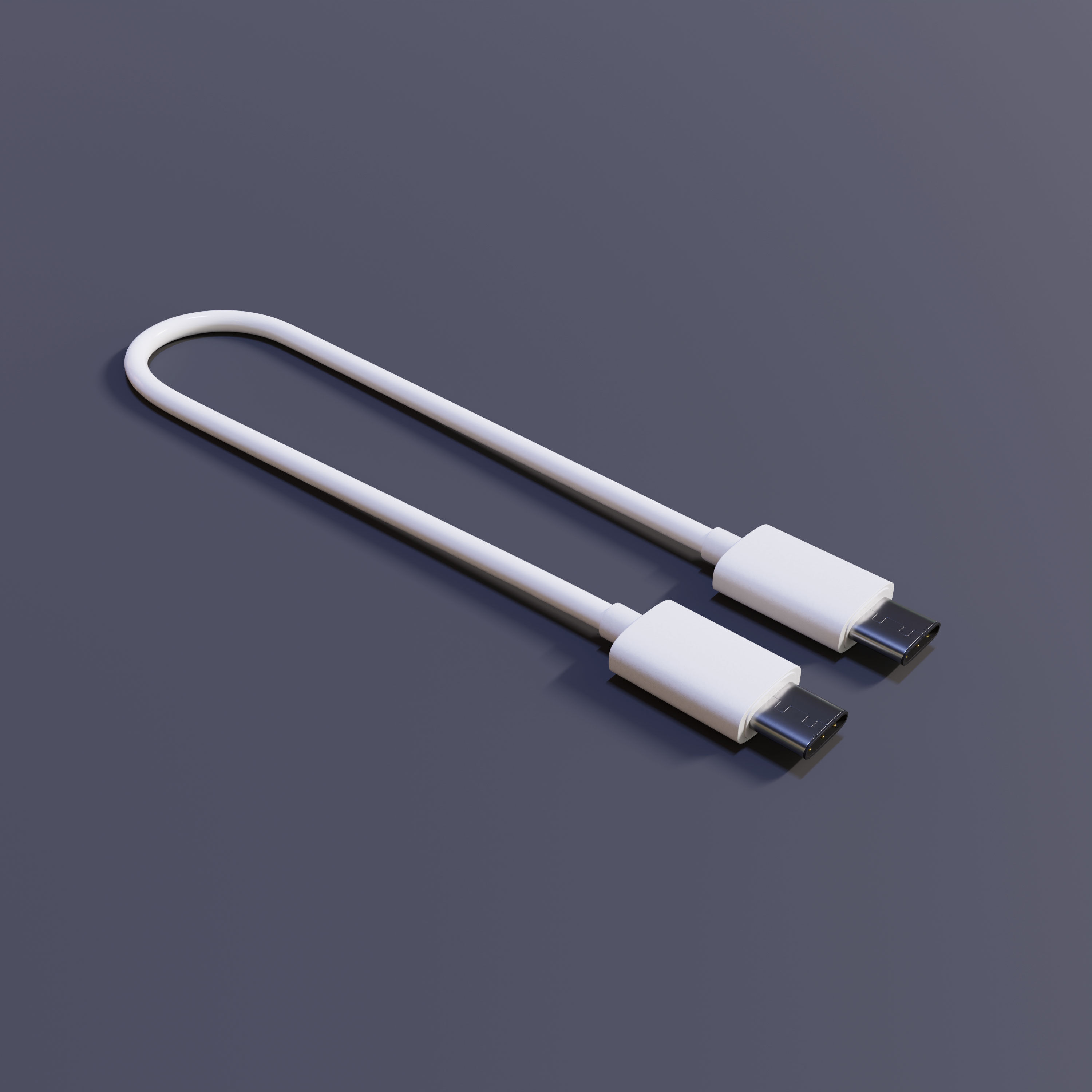 Type-C Cable 3D model_3