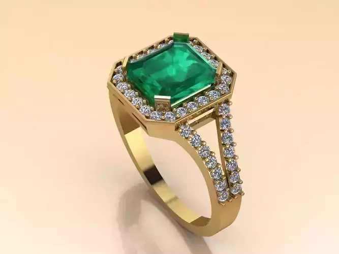 Diamond Emerald Ring