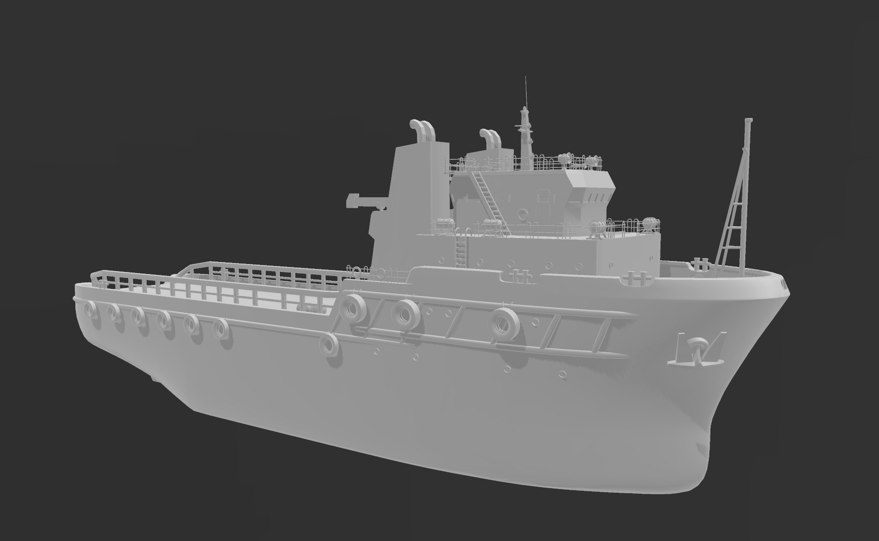 high detailed tug boat 3D print model_1