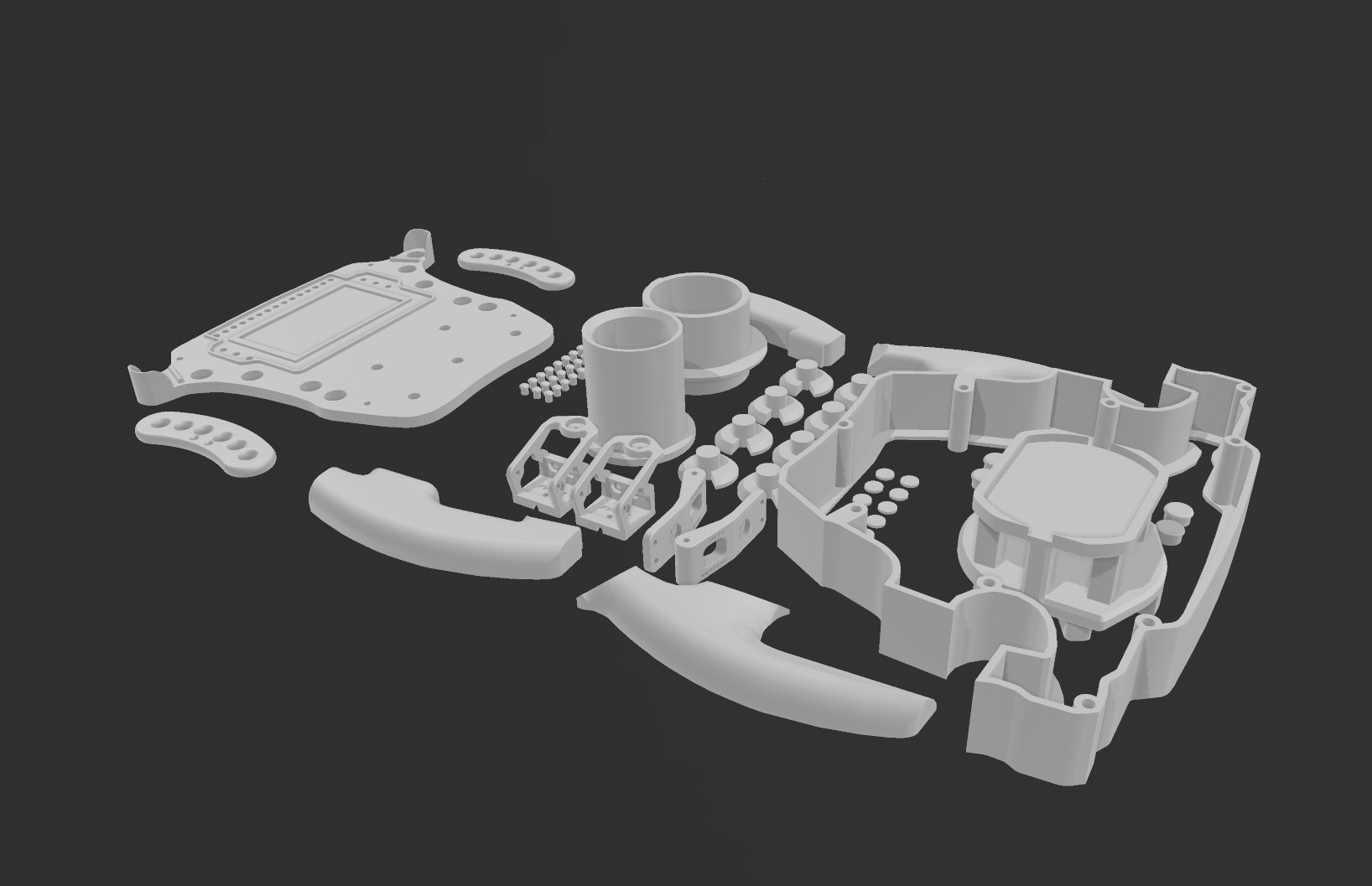 red bull steering wheel  3D print model_8