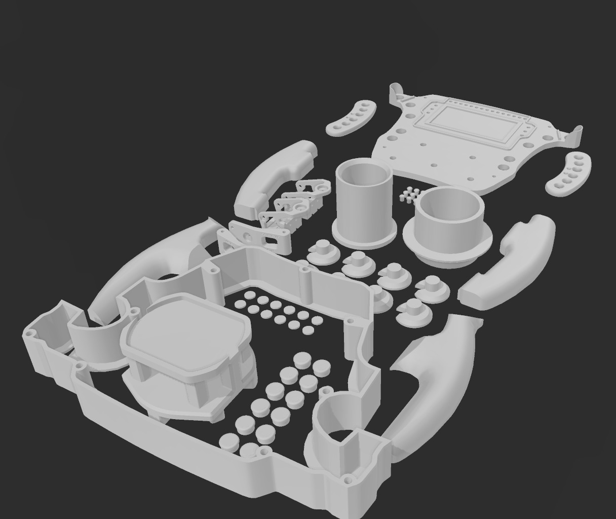 red bull steering wheel  3D print model_7