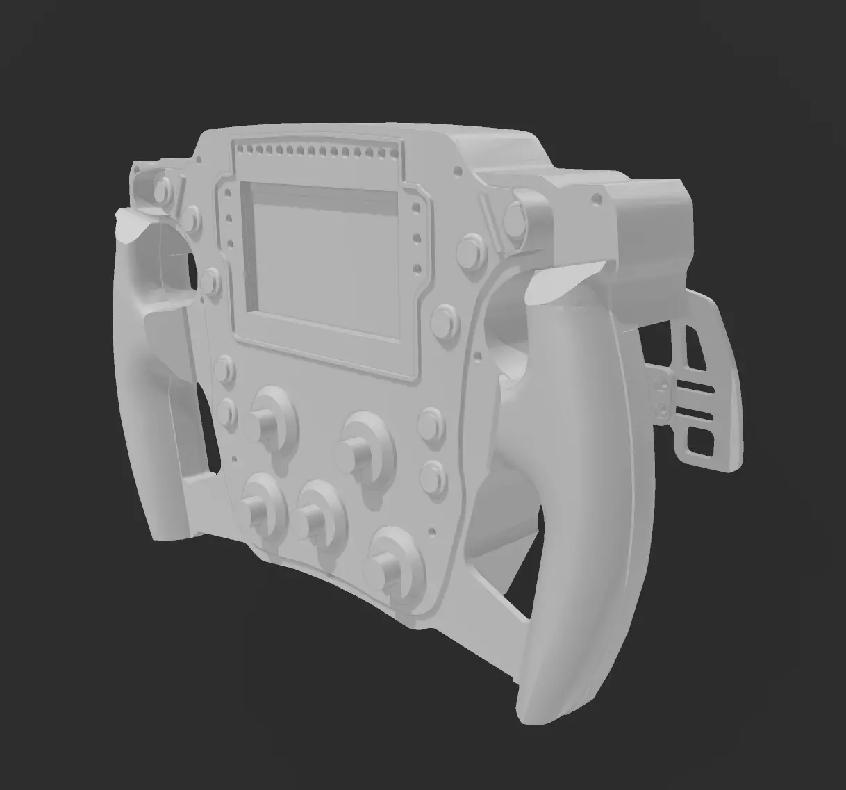 red bull steering wheel  3D print model_0
