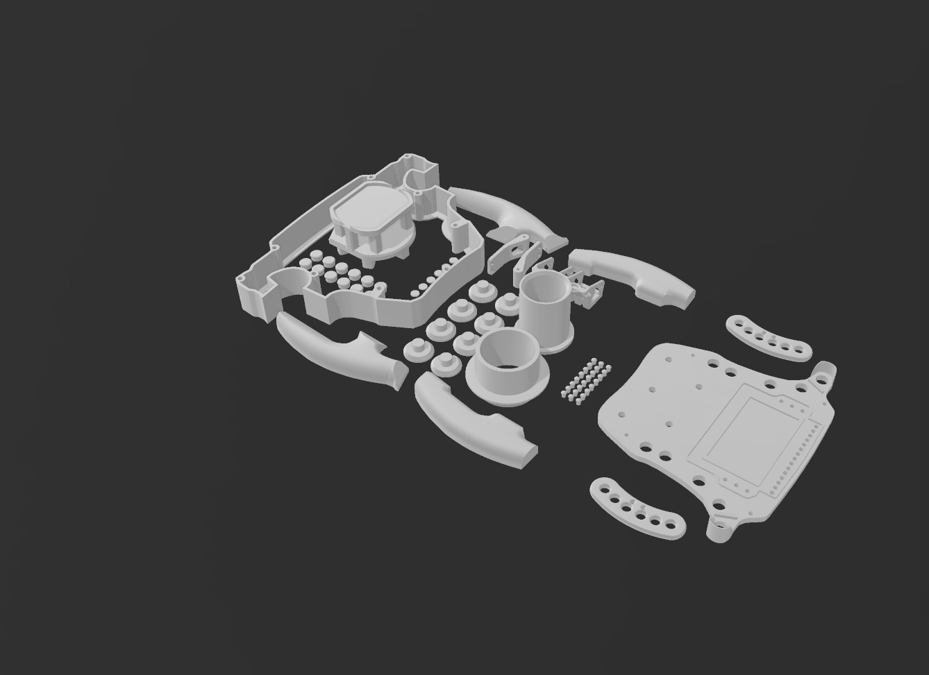 red bull steering wheel  3D print model_6