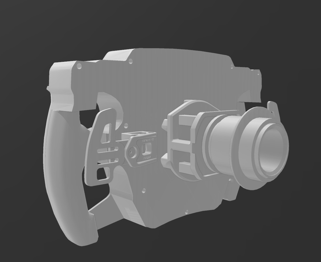 red bull steering wheel  3D print model_3