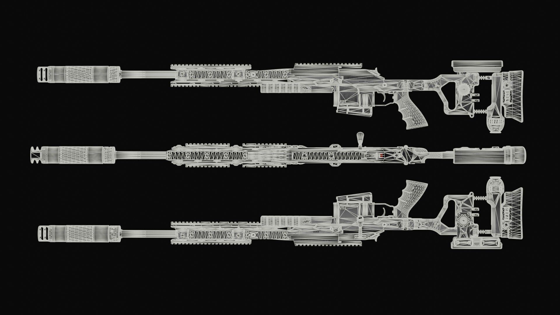 Blaser R93 XTEK Limited Australia Low-poly 3D model_53