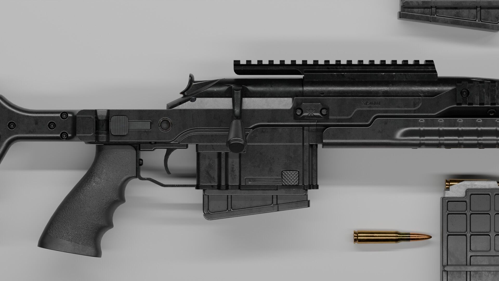 Blaser R93 XTEK Limited Australia Low-poly 3D model_3