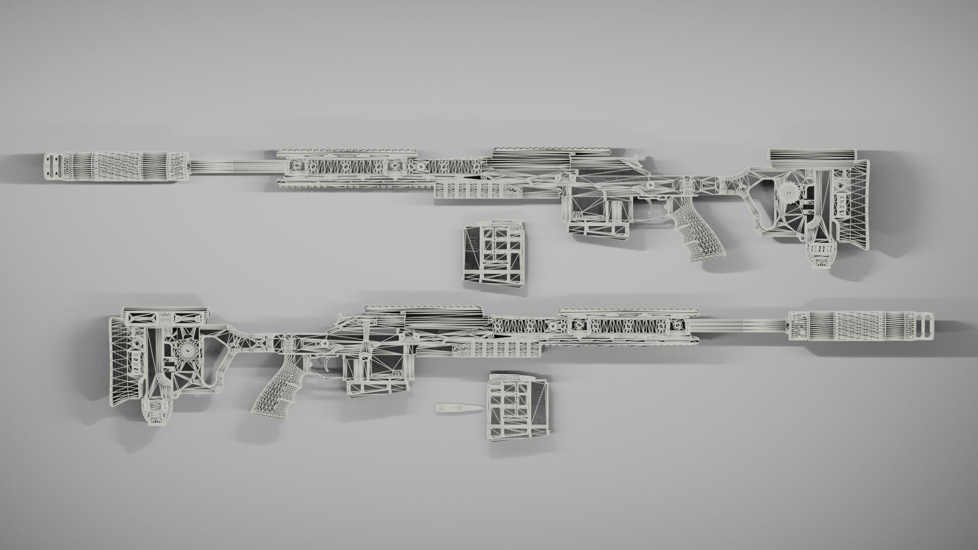 Blaser R93 XTEK Limited Australia Low-poly 3D model_30