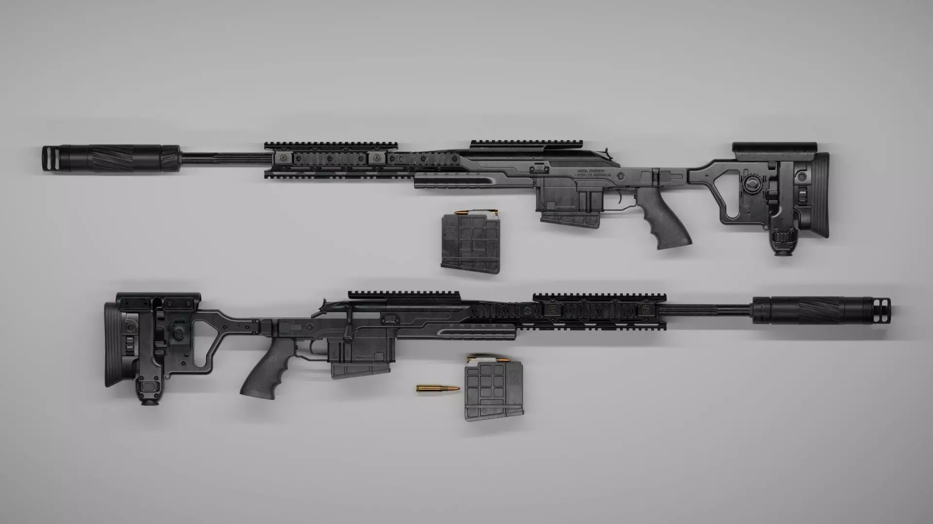 Blaser R93 XTEK Limited Australia Low-poly 3D model_0