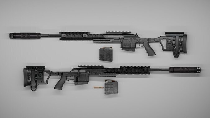 Blaser R93 XTEK Limited Australia Low-poly 3D model