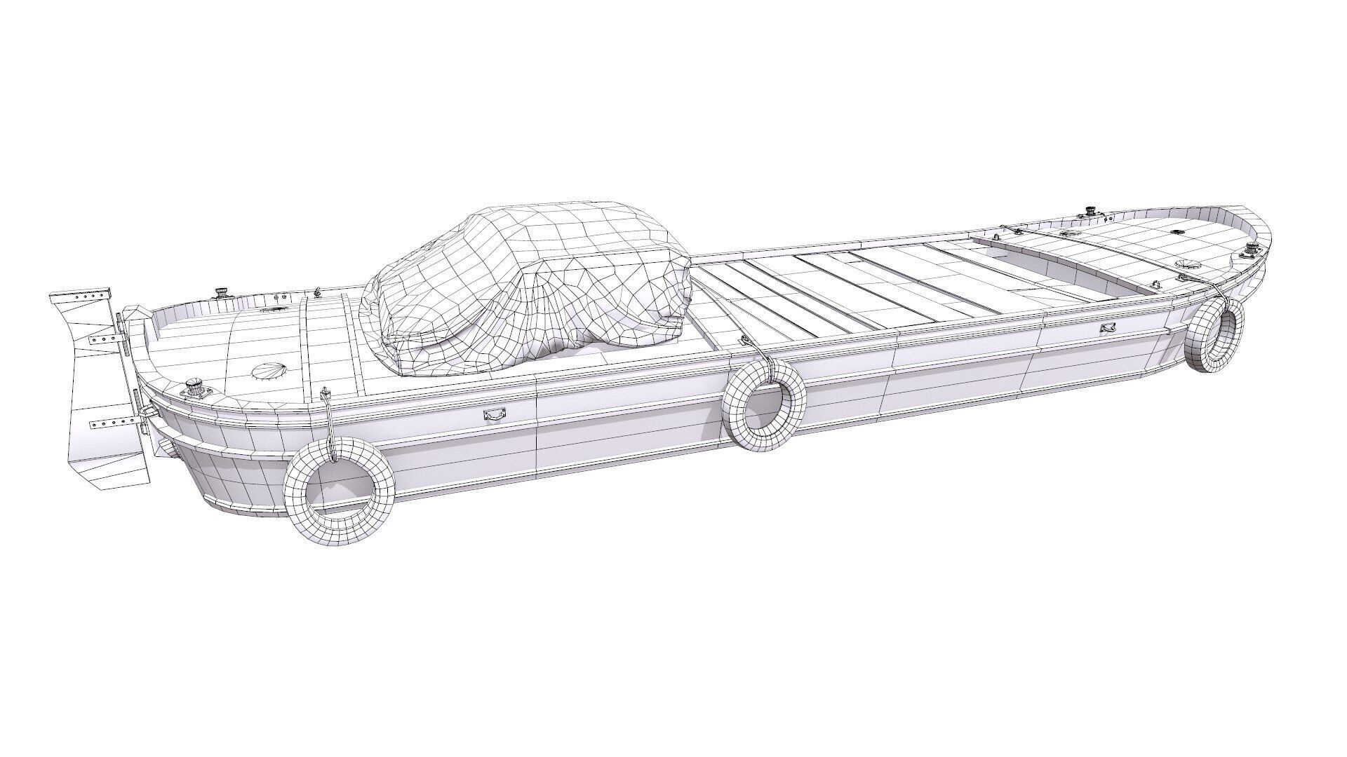 Mini Cargo Ship Low-poly PBR Low-poly 3D model_23