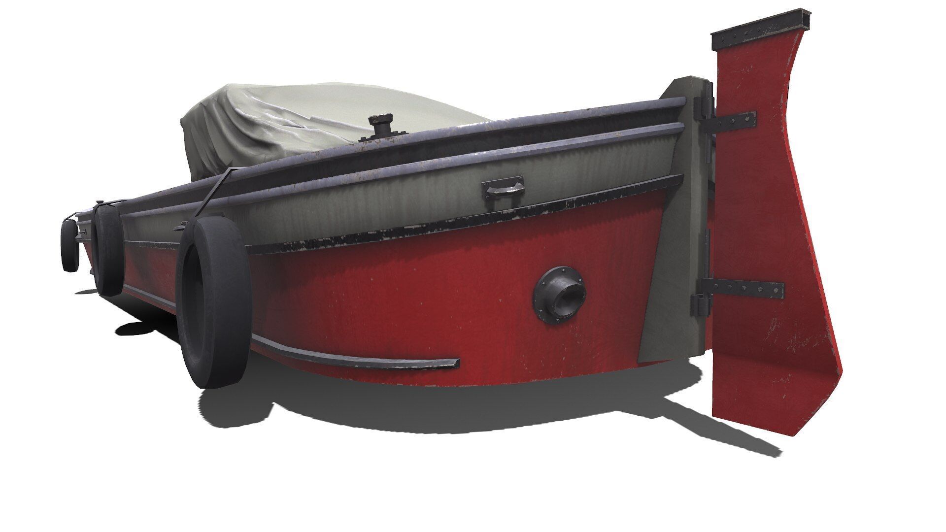 Mini Cargo Ship Low-poly PBR Low-poly 3D model_20