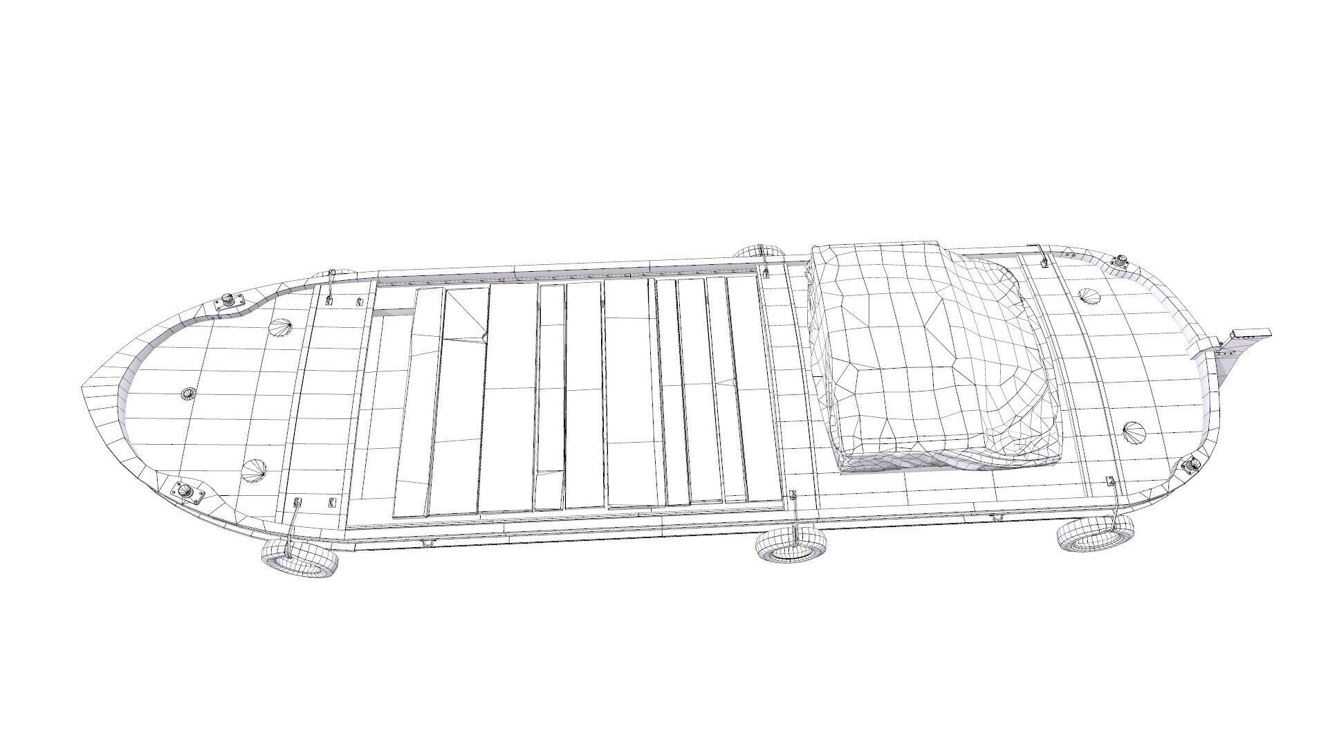 Mini Cargo Ship Low-poly PBR Low-poly 3D model_22