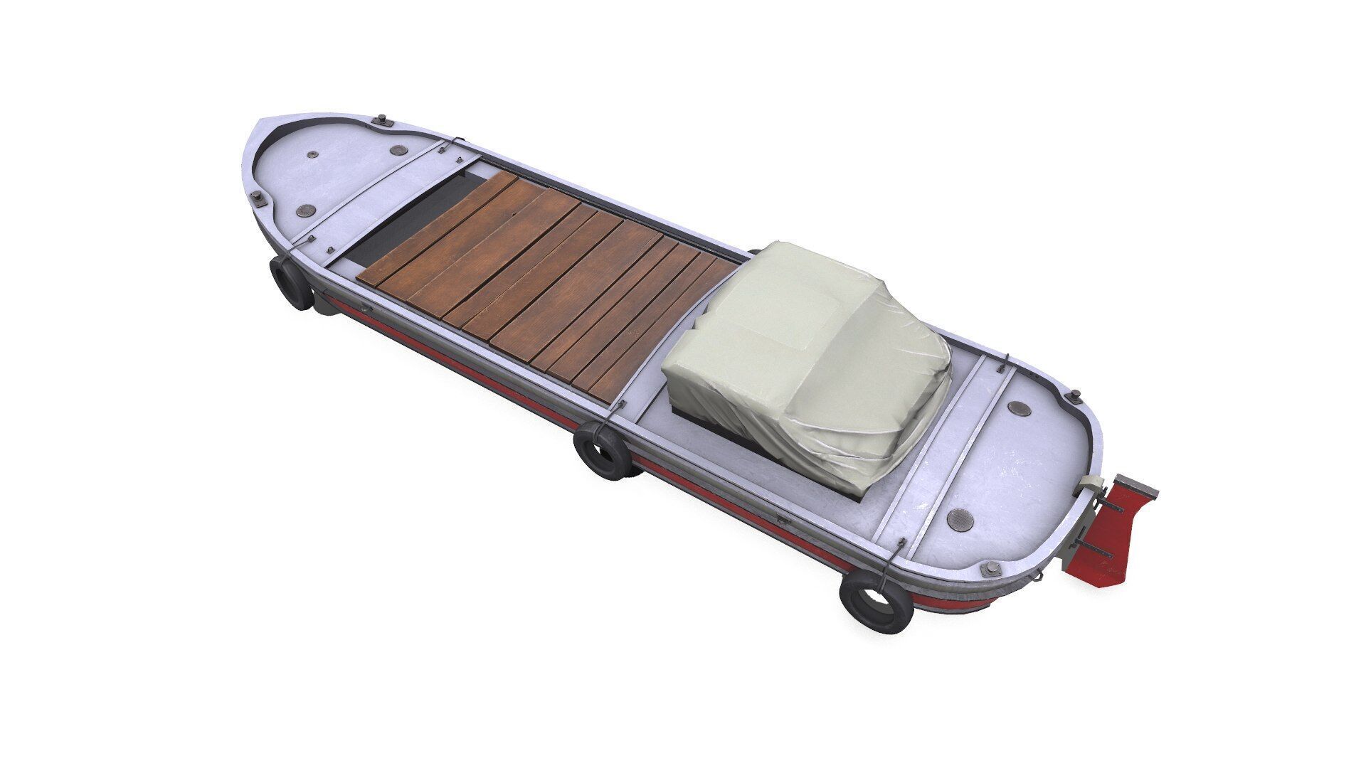 Mini Cargo Ship Low-poly PBR Low-poly 3D model_7