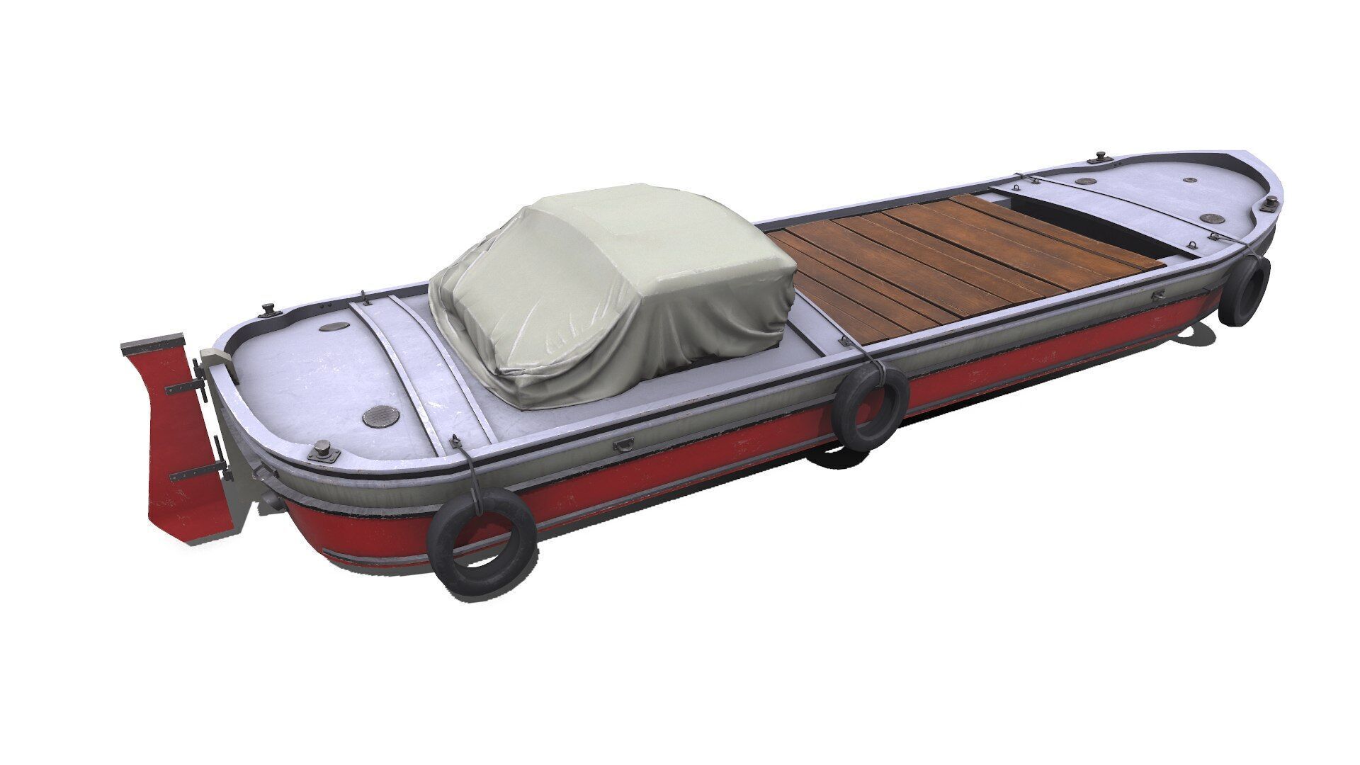 Mini Cargo Ship Low-poly PBR Low-poly 3D model_11