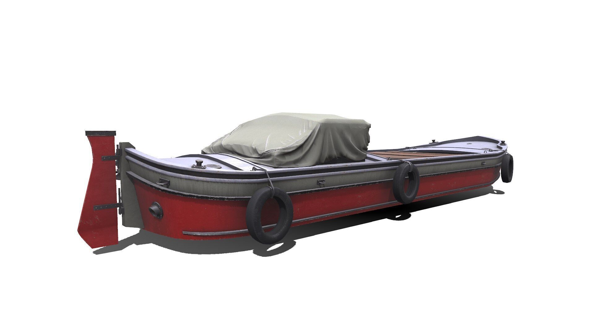 Mini Cargo Ship Low-poly PBR Low-poly 3D model_10