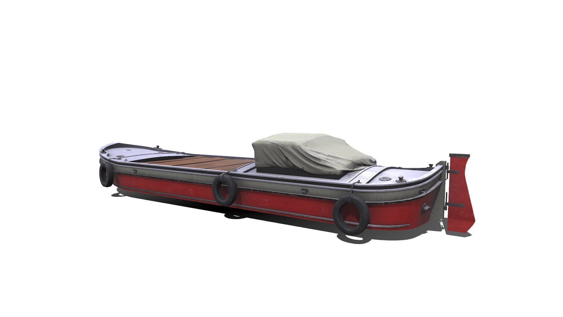 Mini Cargo Ship Low-poly PBR Low-poly 3D model_6