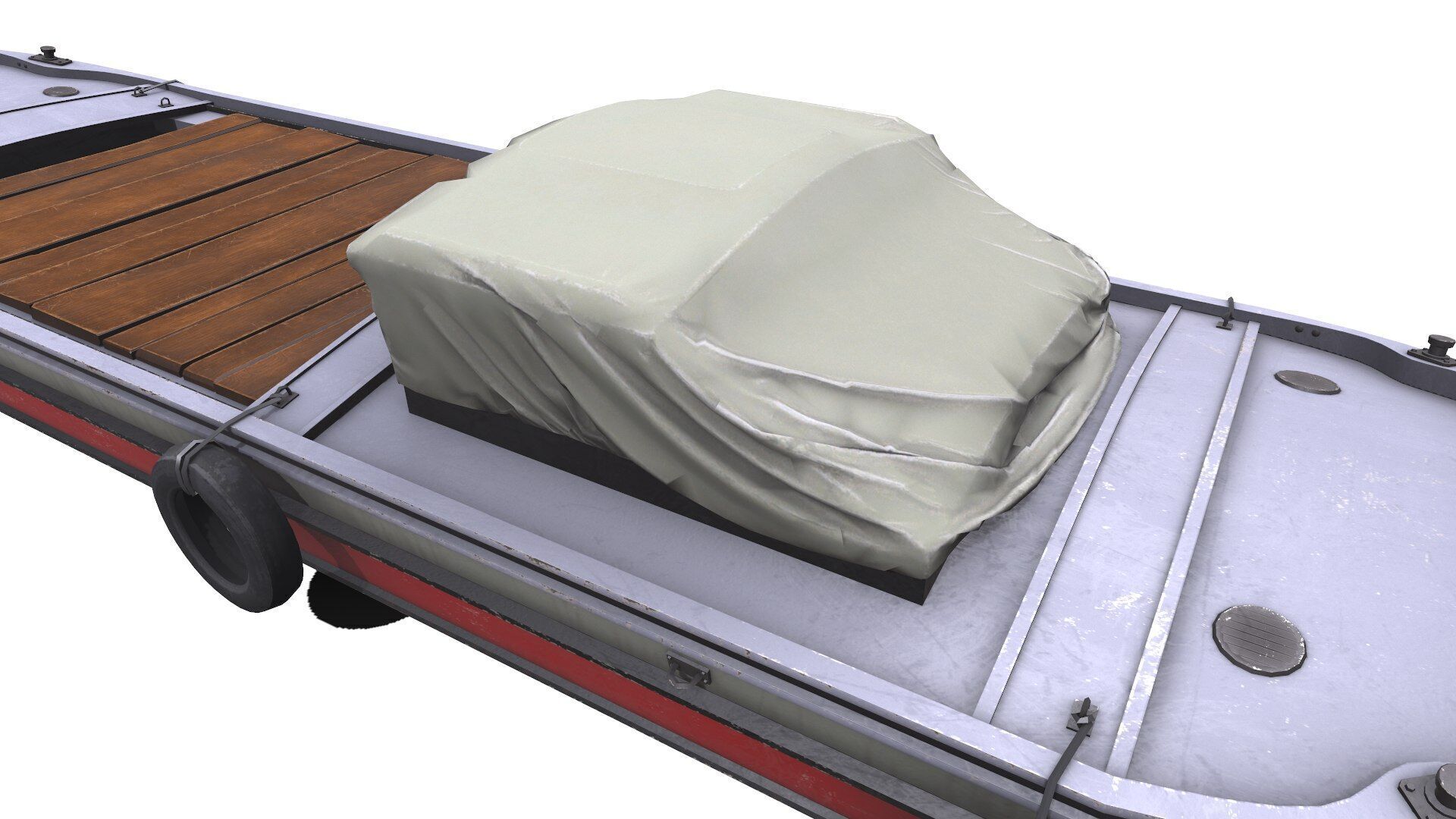 Mini Cargo Ship Low-poly PBR Low-poly 3D model_19