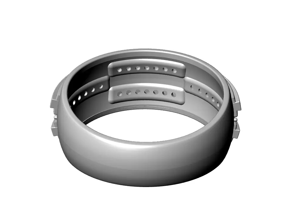 Man sport silver ring 3D print model