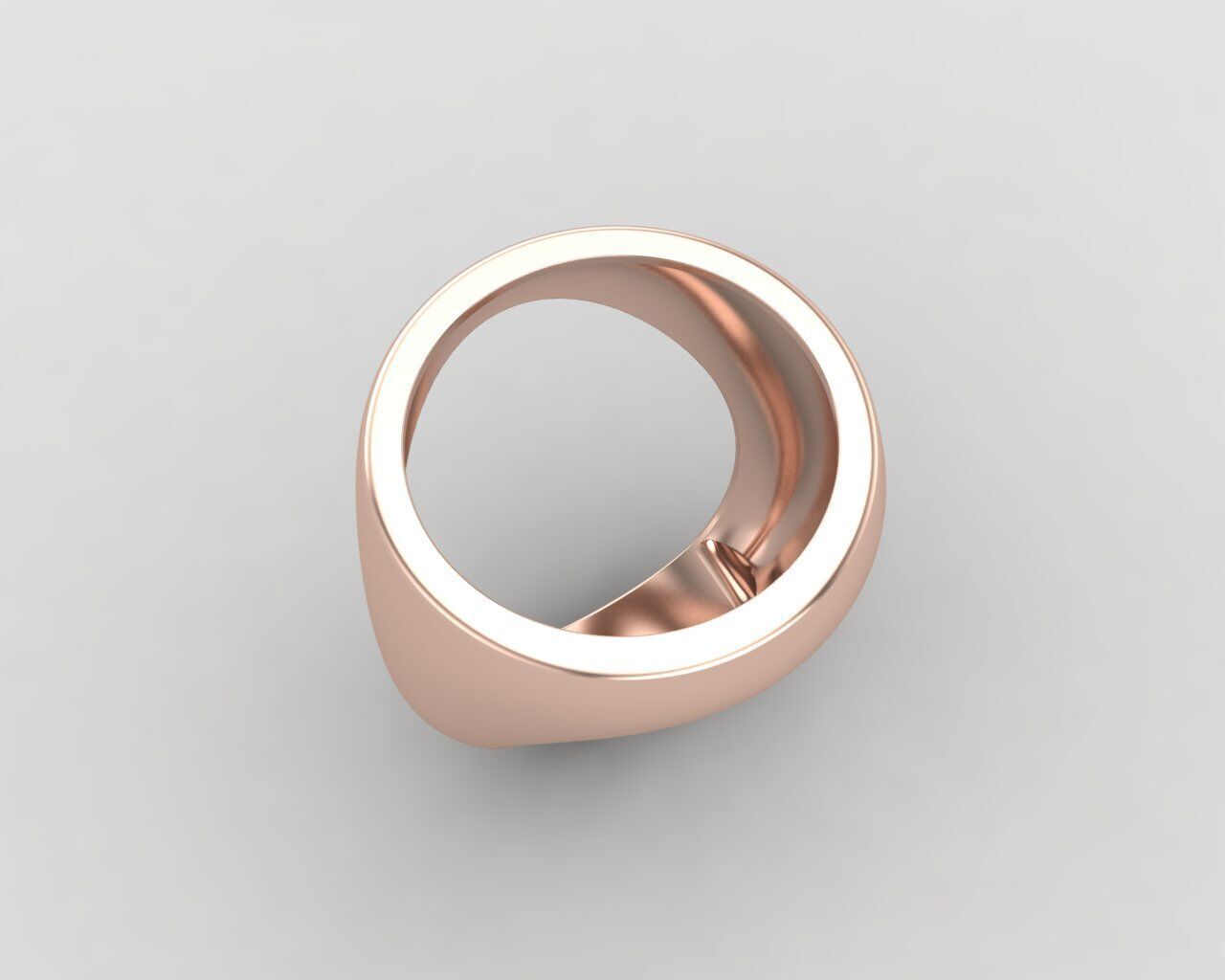Round gemstone Ring Base 18MM top in All sizes 180-MWC 3D print model_5