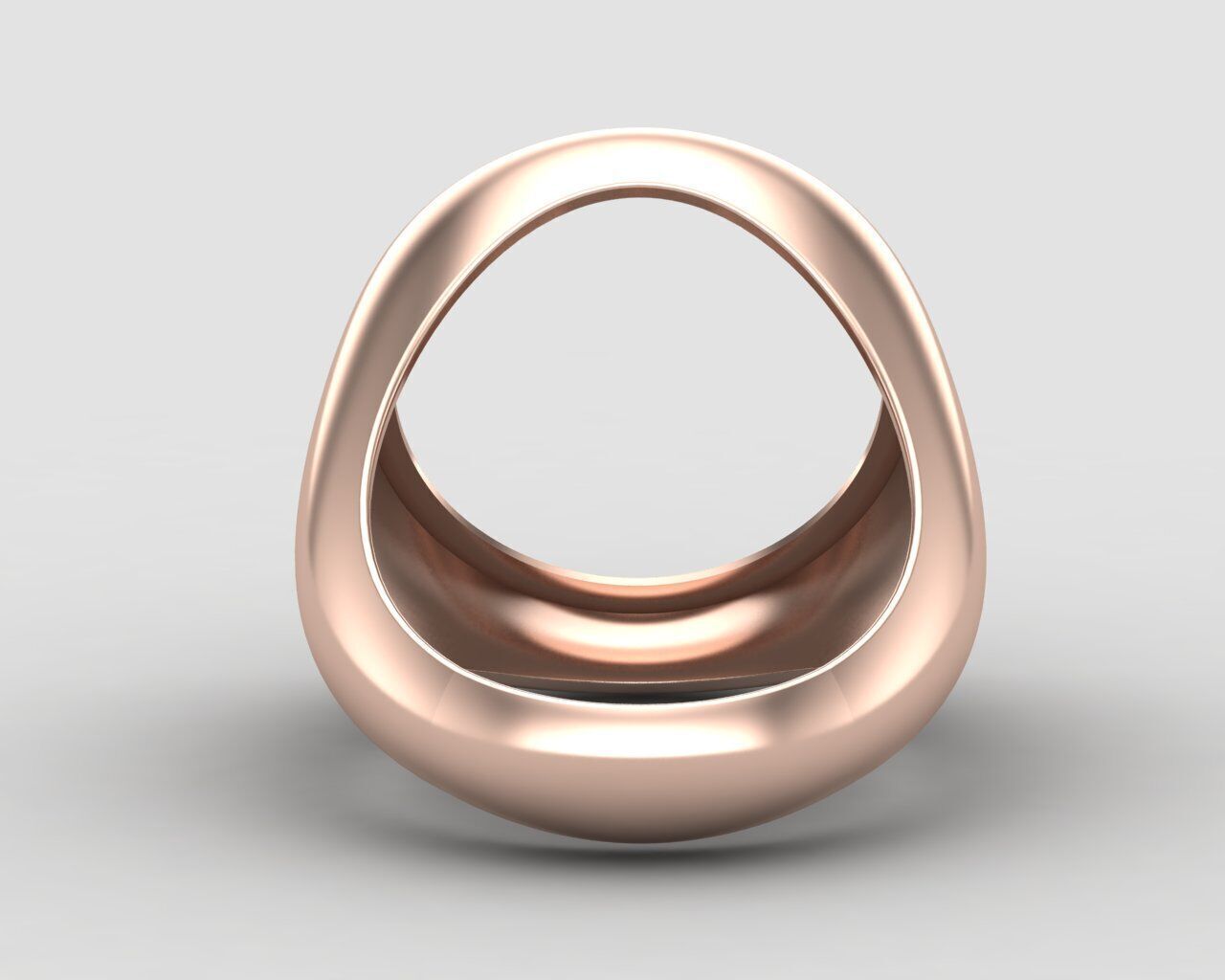 Round gemstone Ring Base 18MM top in All sizes 180-MWC 3D print model_9