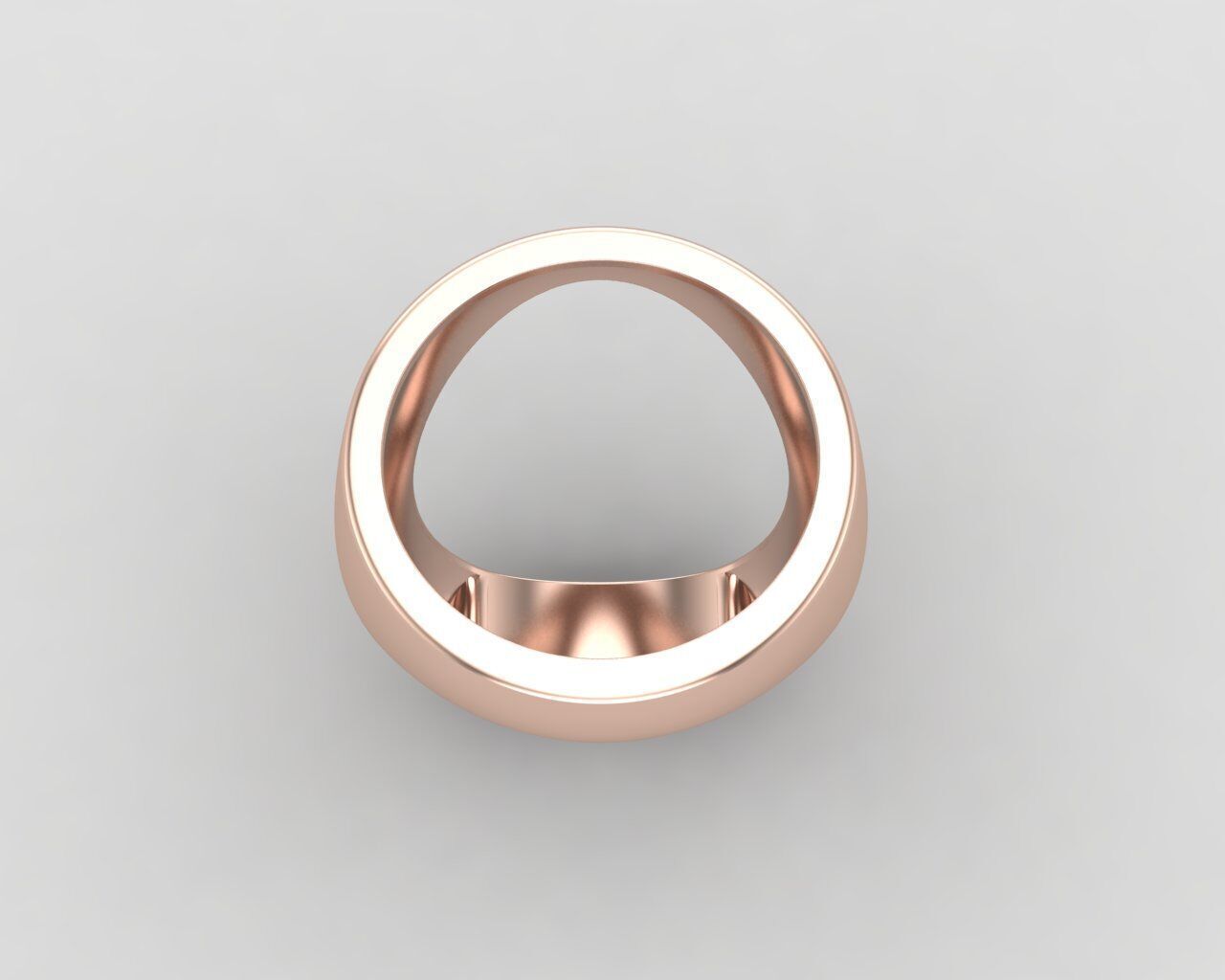 Round gemstone Ring Base 18MM top in All sizes 180-MWC 3D print model_6