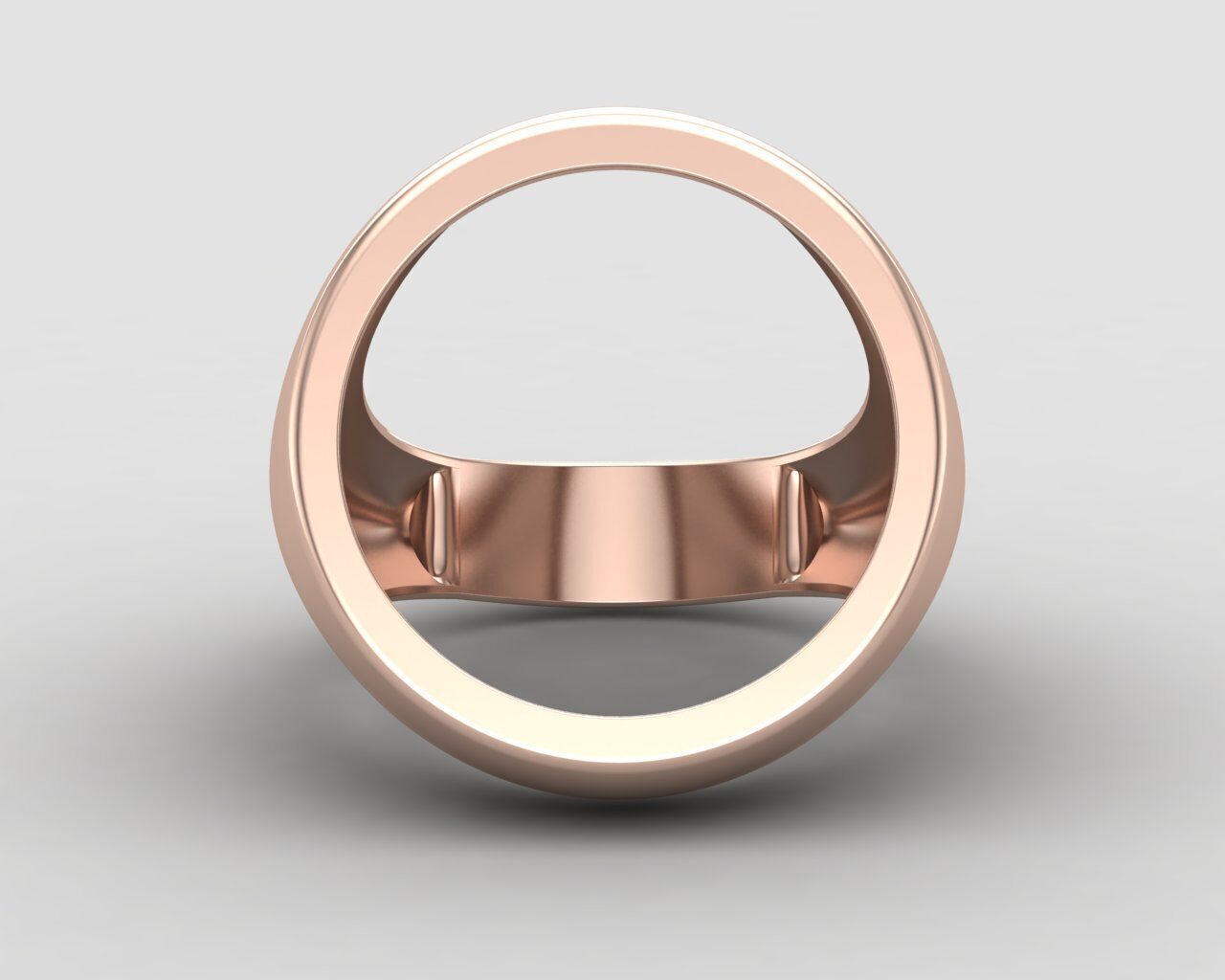 Round gemstone Ring Base 18MM top in All sizes 180-MWC 3D print model_7