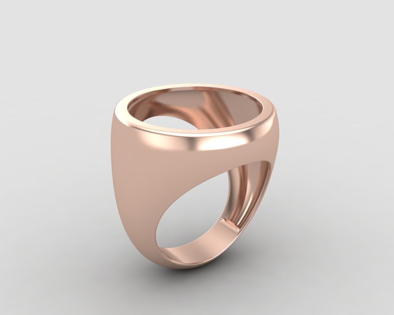 Round gemstone Ring Base 18MM top in All sizes 180-MWC 3D print model_4