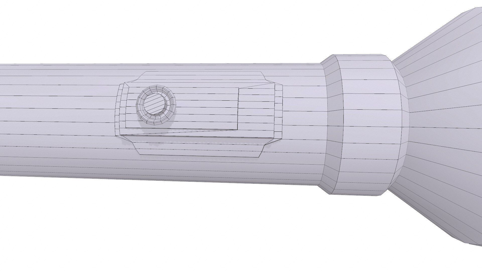 Old Flashlight Low-poly PBR Low-poly 3D model_18