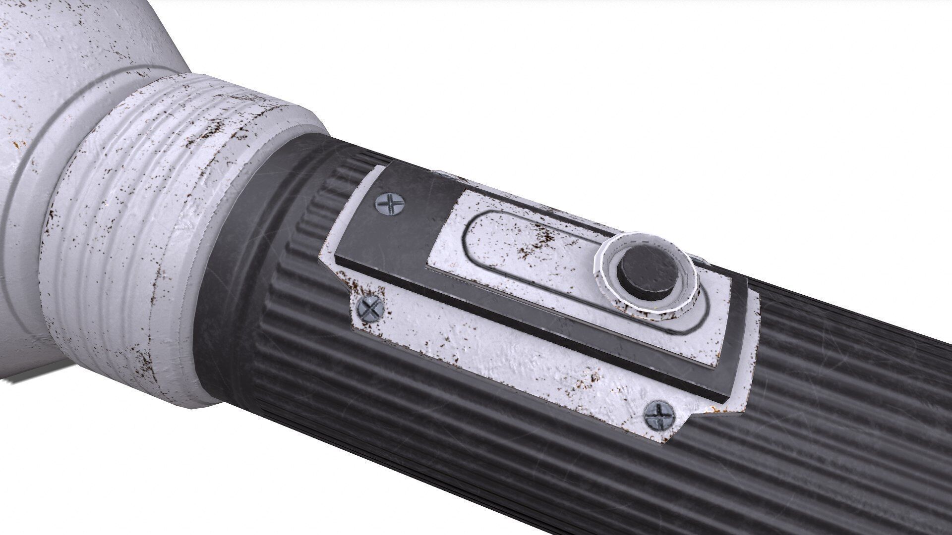 Old Flashlight Low-poly PBR Low-poly 3D model_10