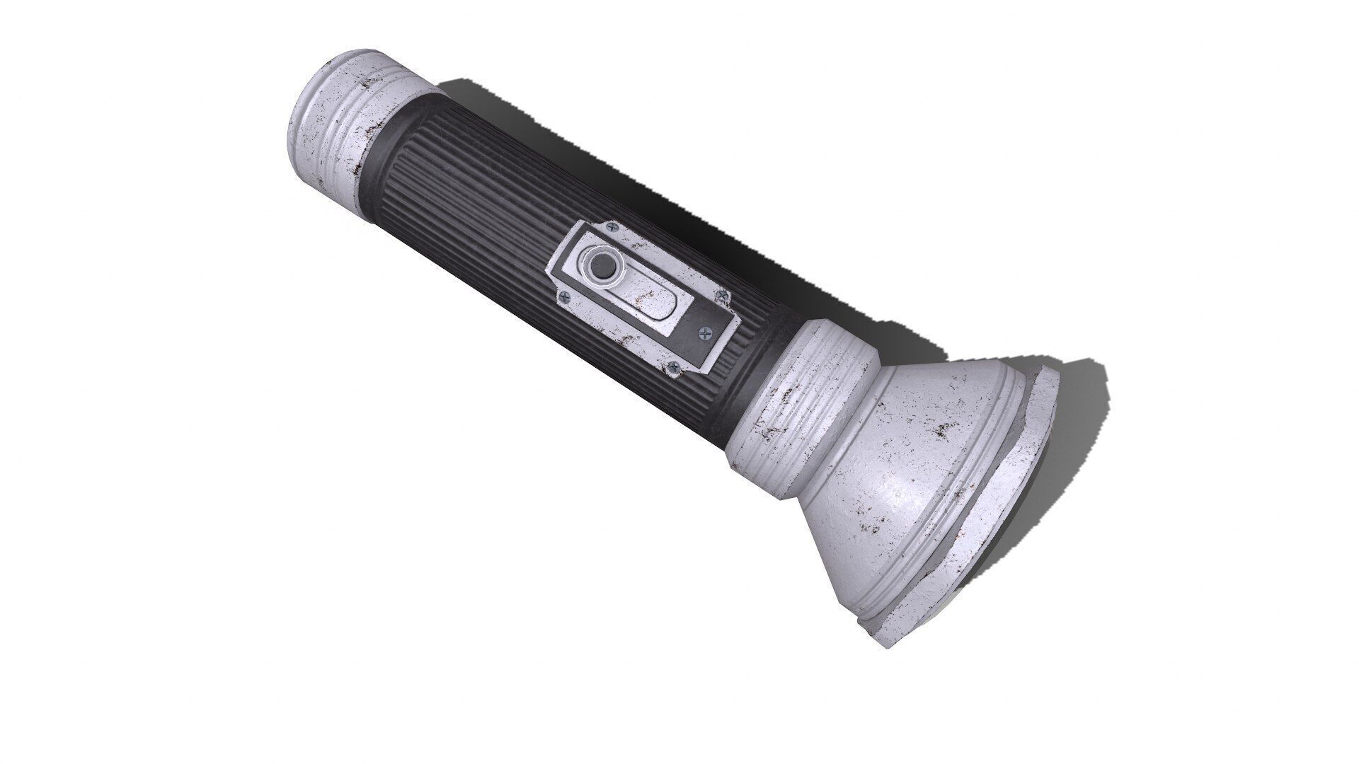 Old Flashlight Low-poly PBR Low-poly 3D model_8