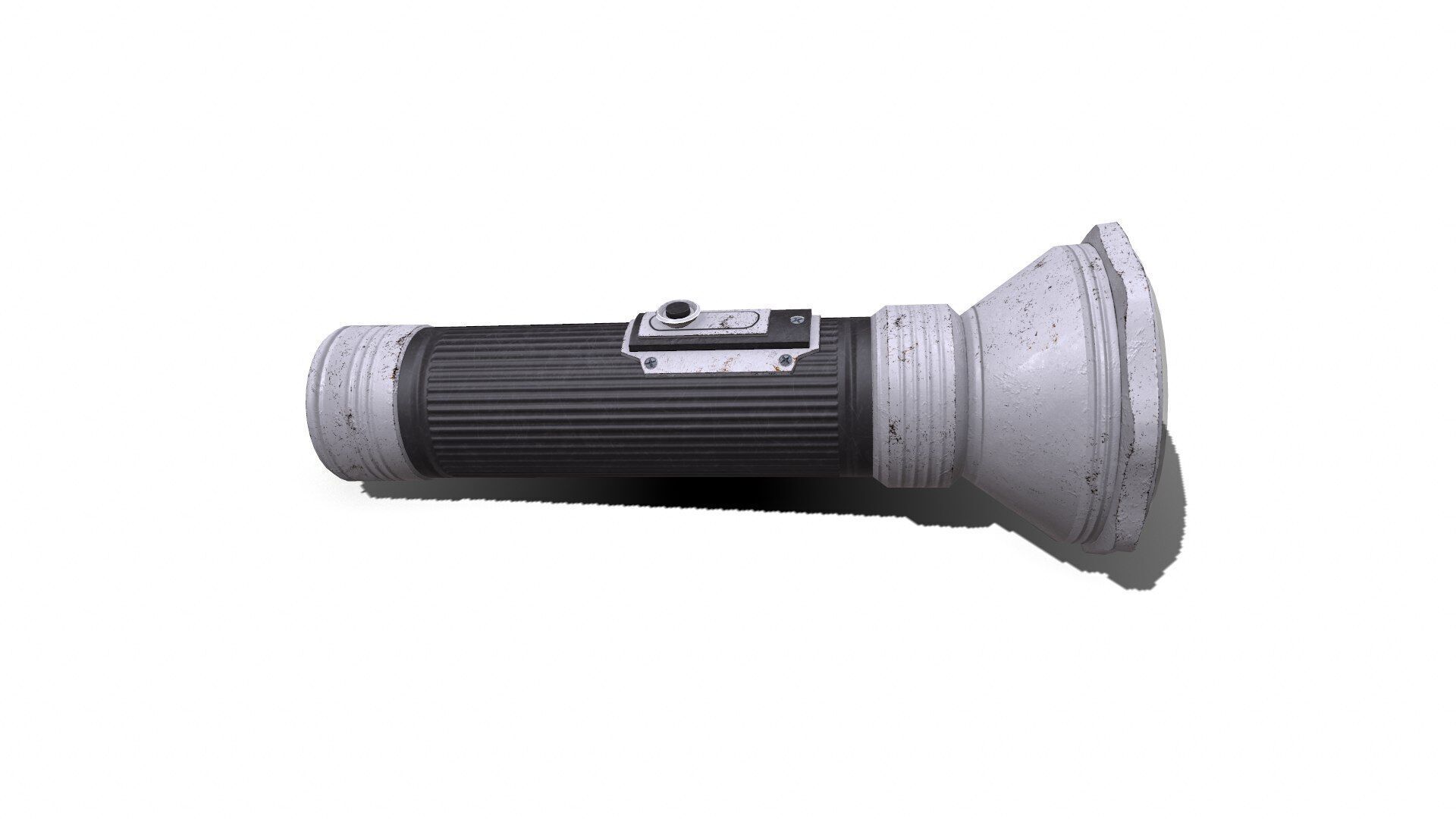 Old Flashlight Low-poly PBR Low-poly 3D model_7