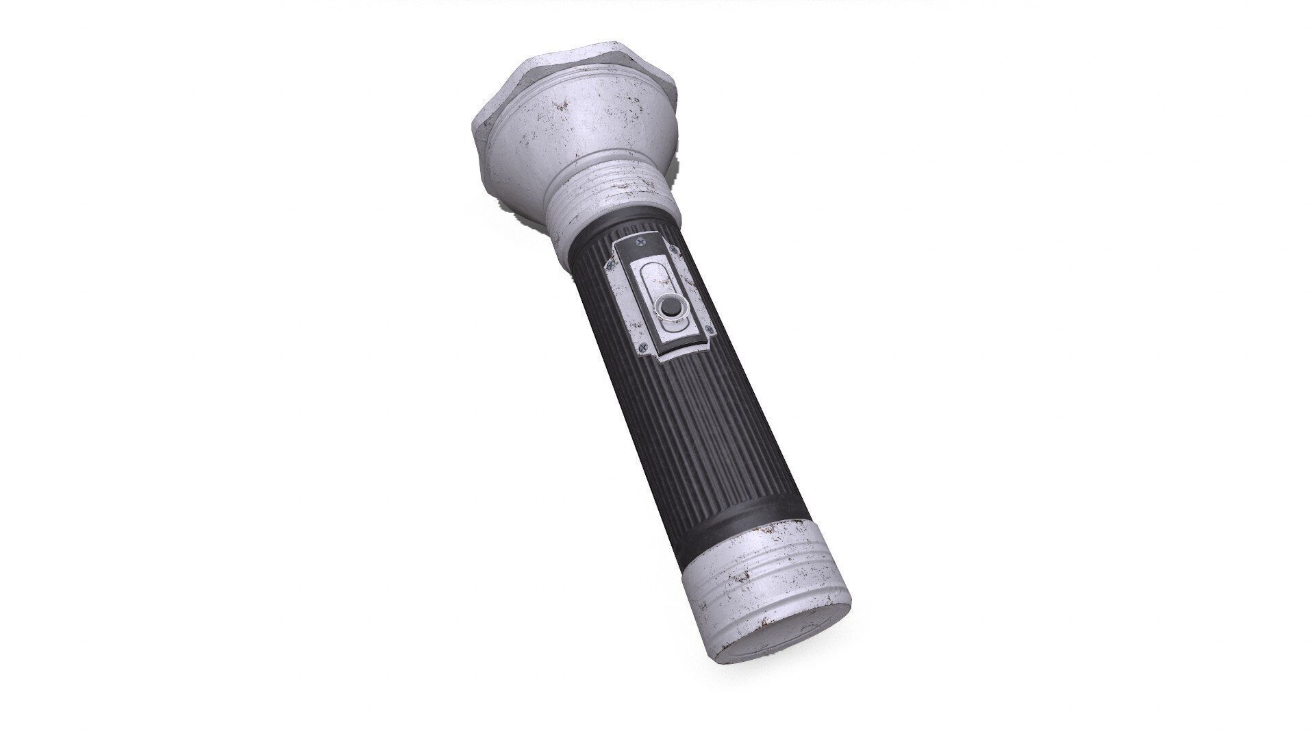 Old Flashlight Low-poly PBR Low-poly 3D model_5