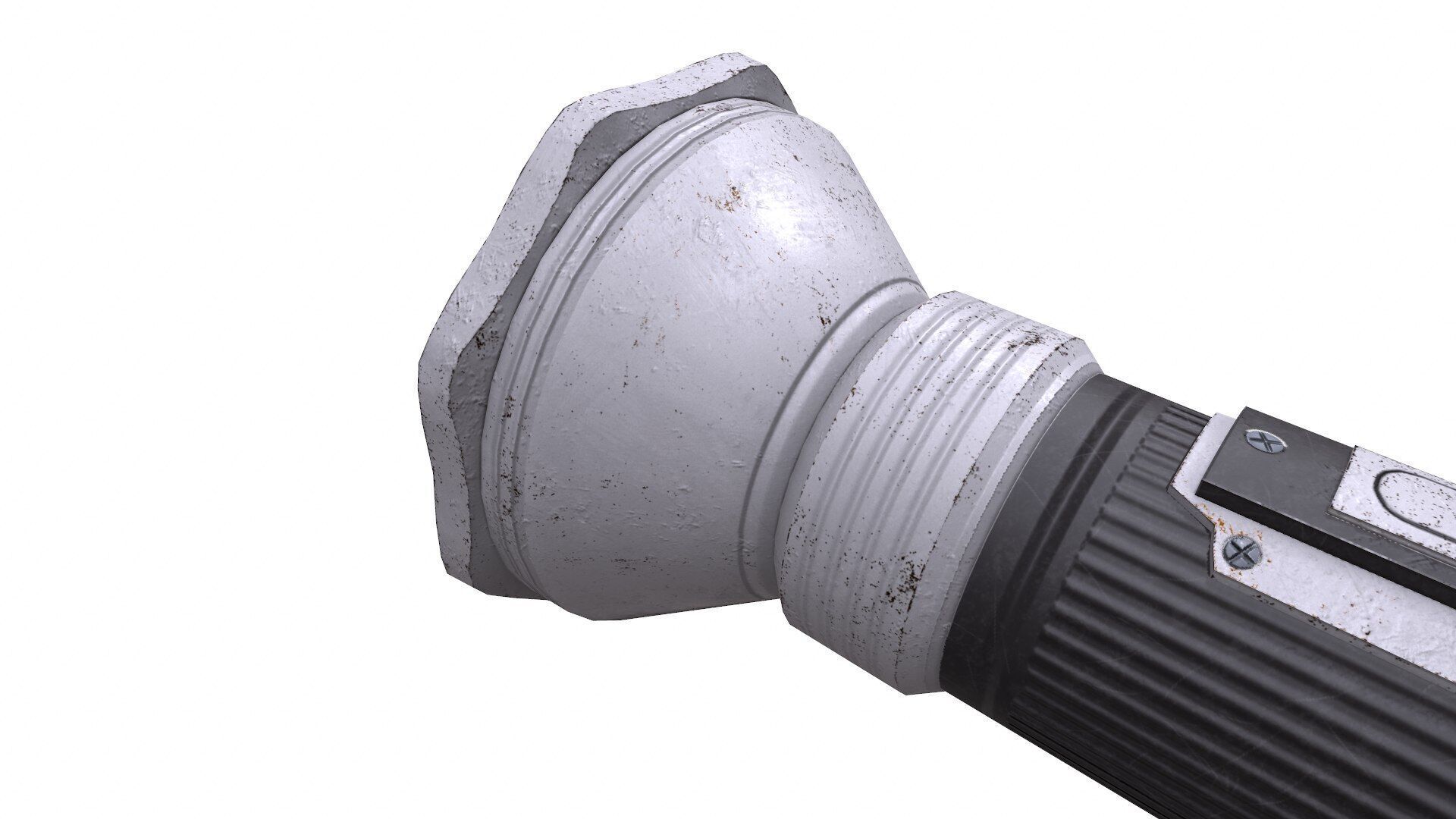 Old Flashlight Low-poly PBR Low-poly 3D model_15