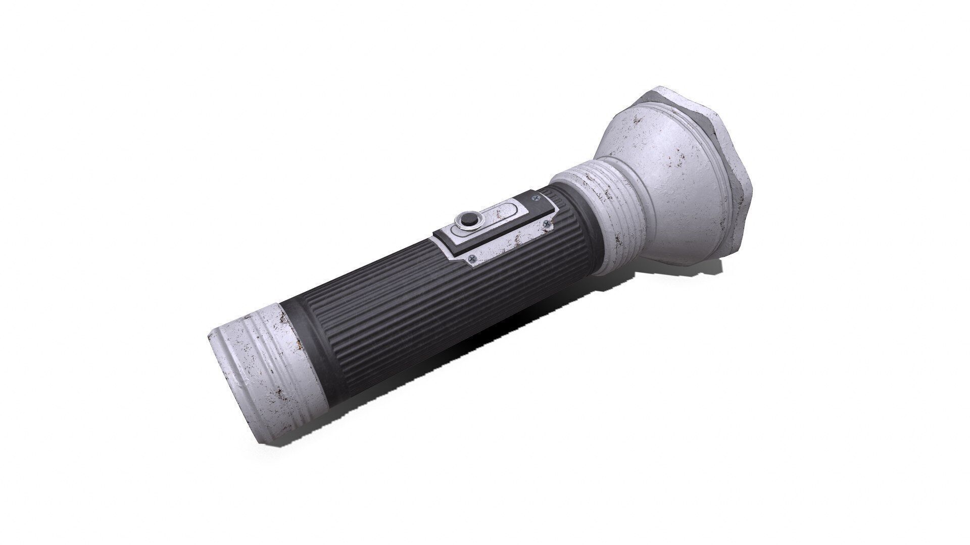 Old Flashlight Low-poly PBR Low-poly 3D model_6