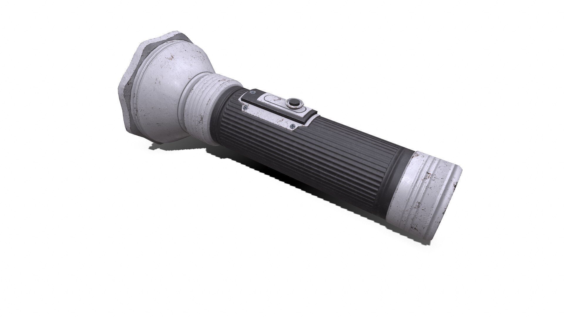 Old Flashlight Low-poly PBR Low-poly 3D model_4