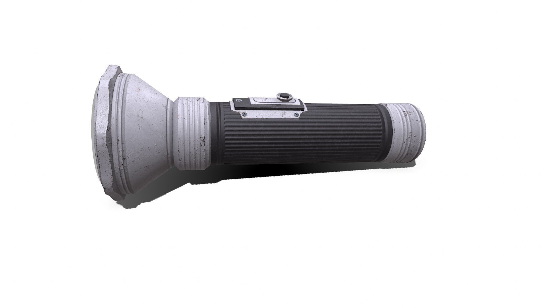 Old Flashlight Low-poly PBR Low-poly 3D model_3