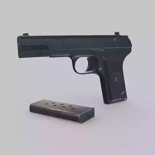 TT Pistol Low-poly PBR Free low-poly 3D model