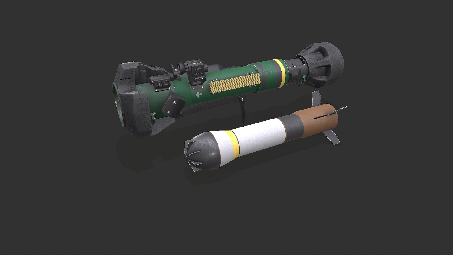 NLAW Next Generation Light Anti-tank Weapon Low-poly PBR Low-poly 3D model_1