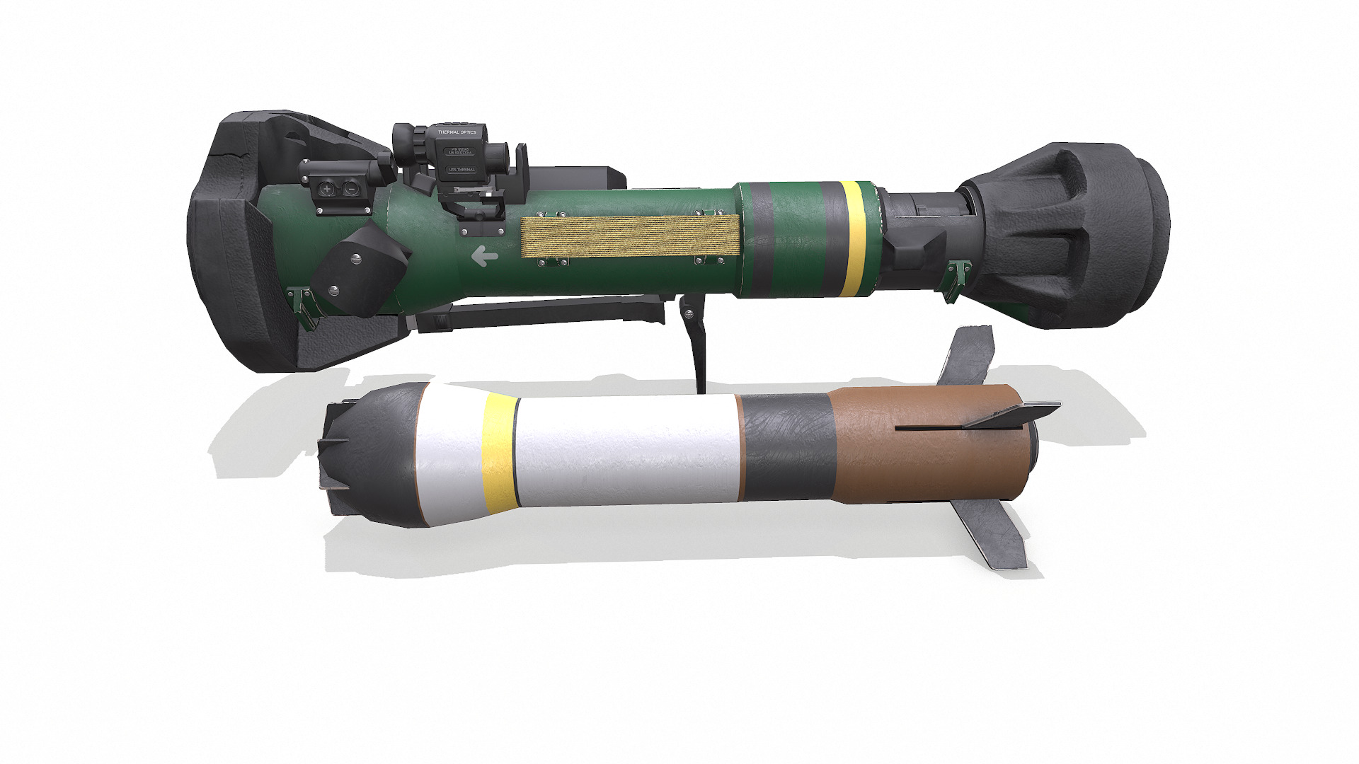 NLAW Next Generation Light Anti-tank Weapon Low-poly PBR Low-poly 3D model_2