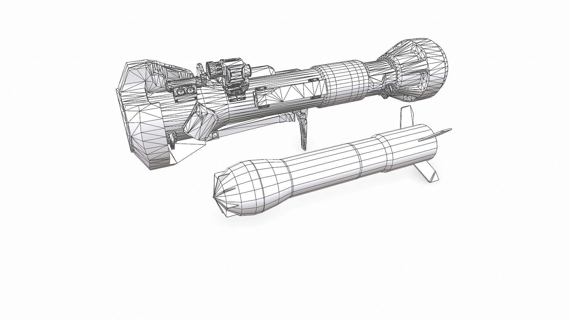 NLAW Next Generation Light Anti-tank Weapon Low-poly PBR Low-poly 3D model_19