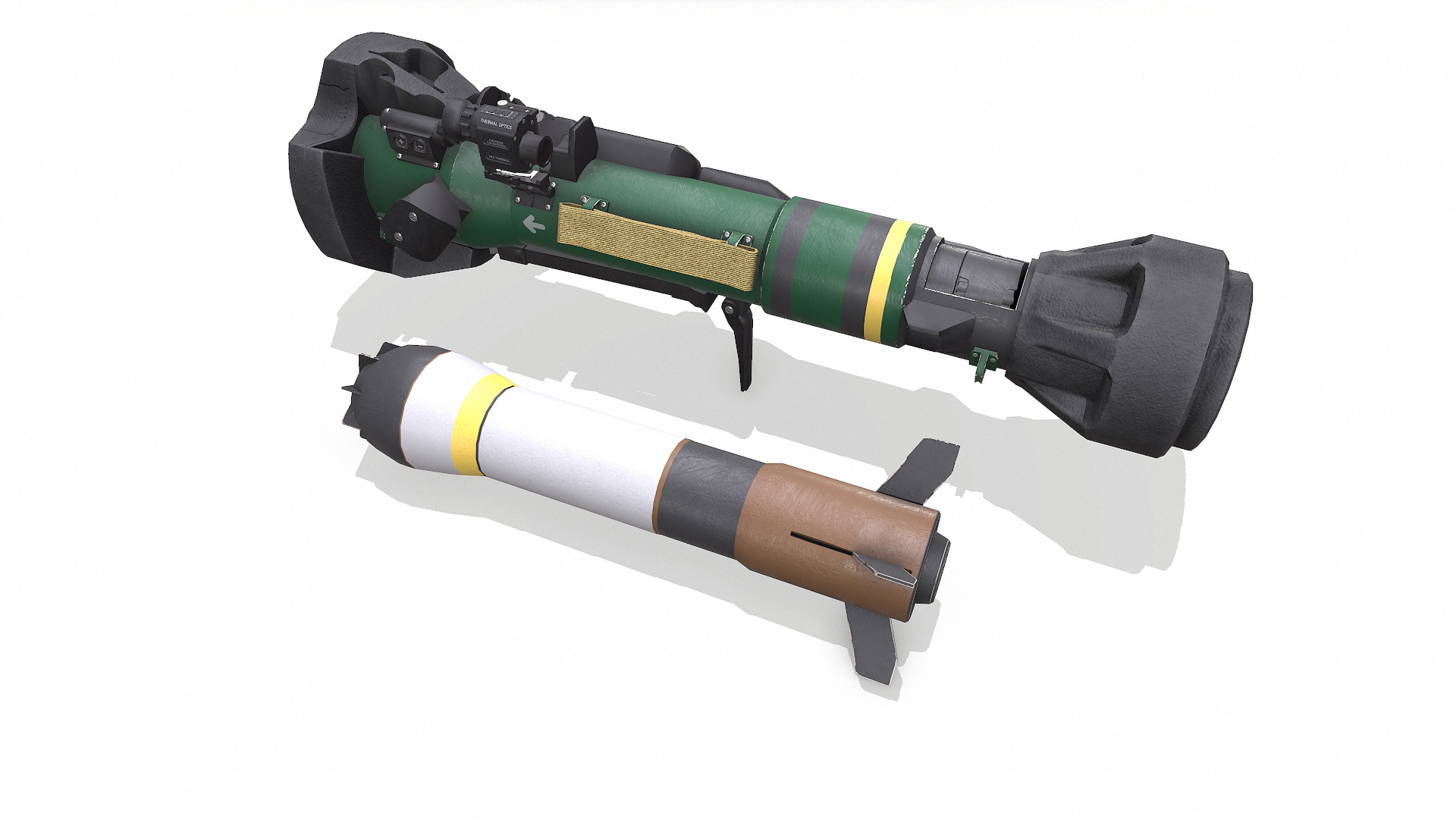 NLAW Next Generation Light Anti-tank Weapon Low-poly PBR Low-poly 3D model_3
