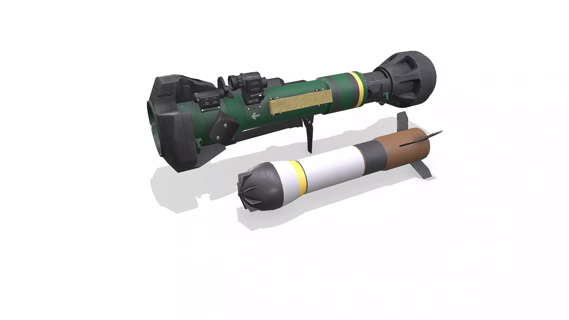 NLAW Next Generation Light Anti-tank Weapon Low-poly PBR Low-poly 3D model_0