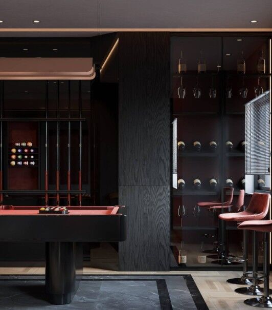 Billiard room Interior Model 3D model_22