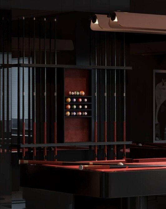 Billiard room Interior Model 3D model_6