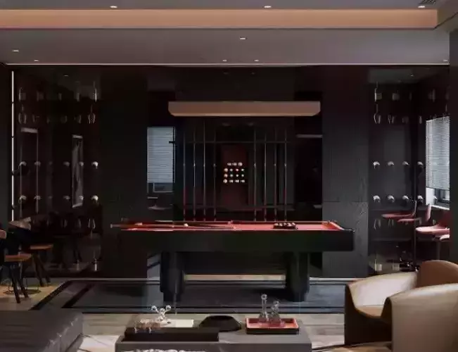 Billiard room Interior Model 3D model