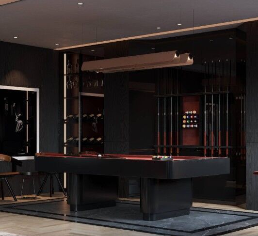 Billiard room Interior Model 3D model_10