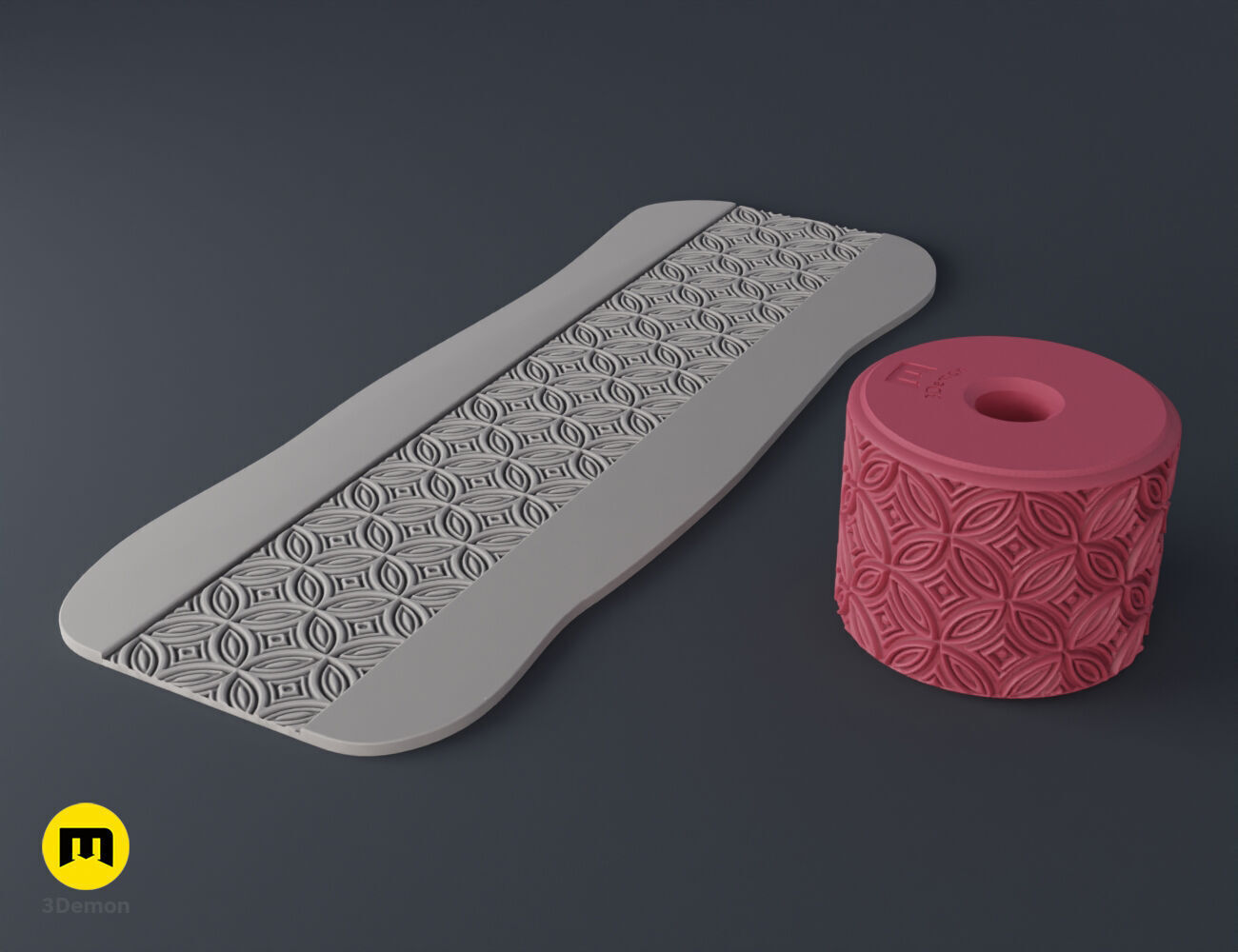 Texture Rollers Japanese Patterns middle 3D print model_12